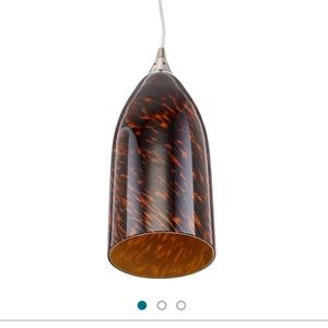 1-LED Light Pendant with Espresso Glass Shade